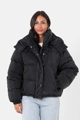 IRIDESCENT oversized puffer jacket