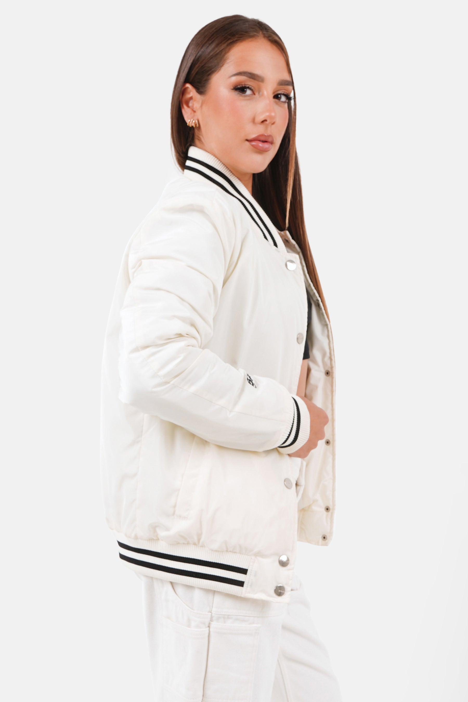 Gesteppte Teddyjacke Weiß