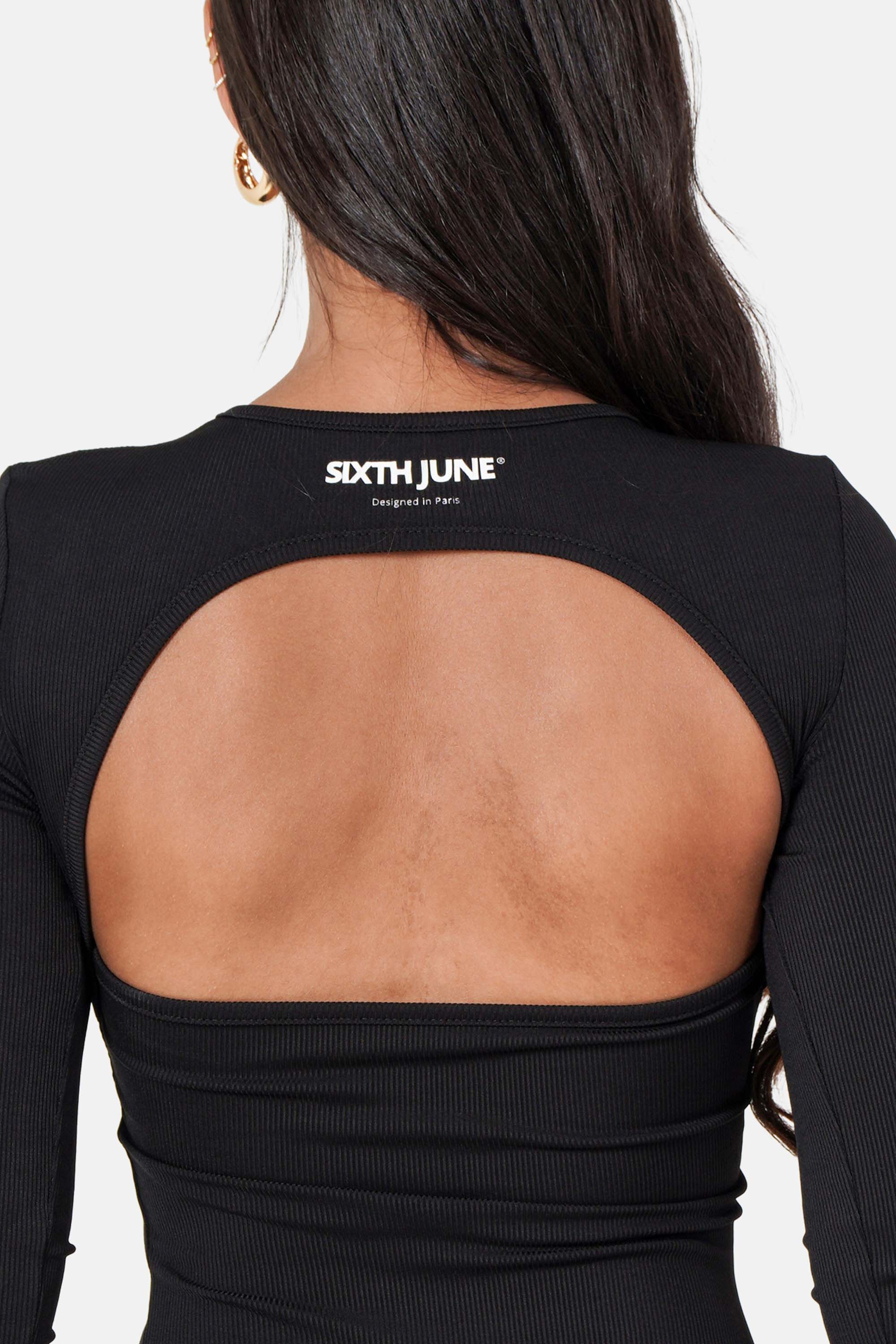 BACKLESS mini l/s dress