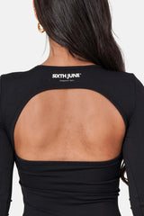 BACKLESS mini l/s dress