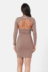 BACKLESS mini l/s dress