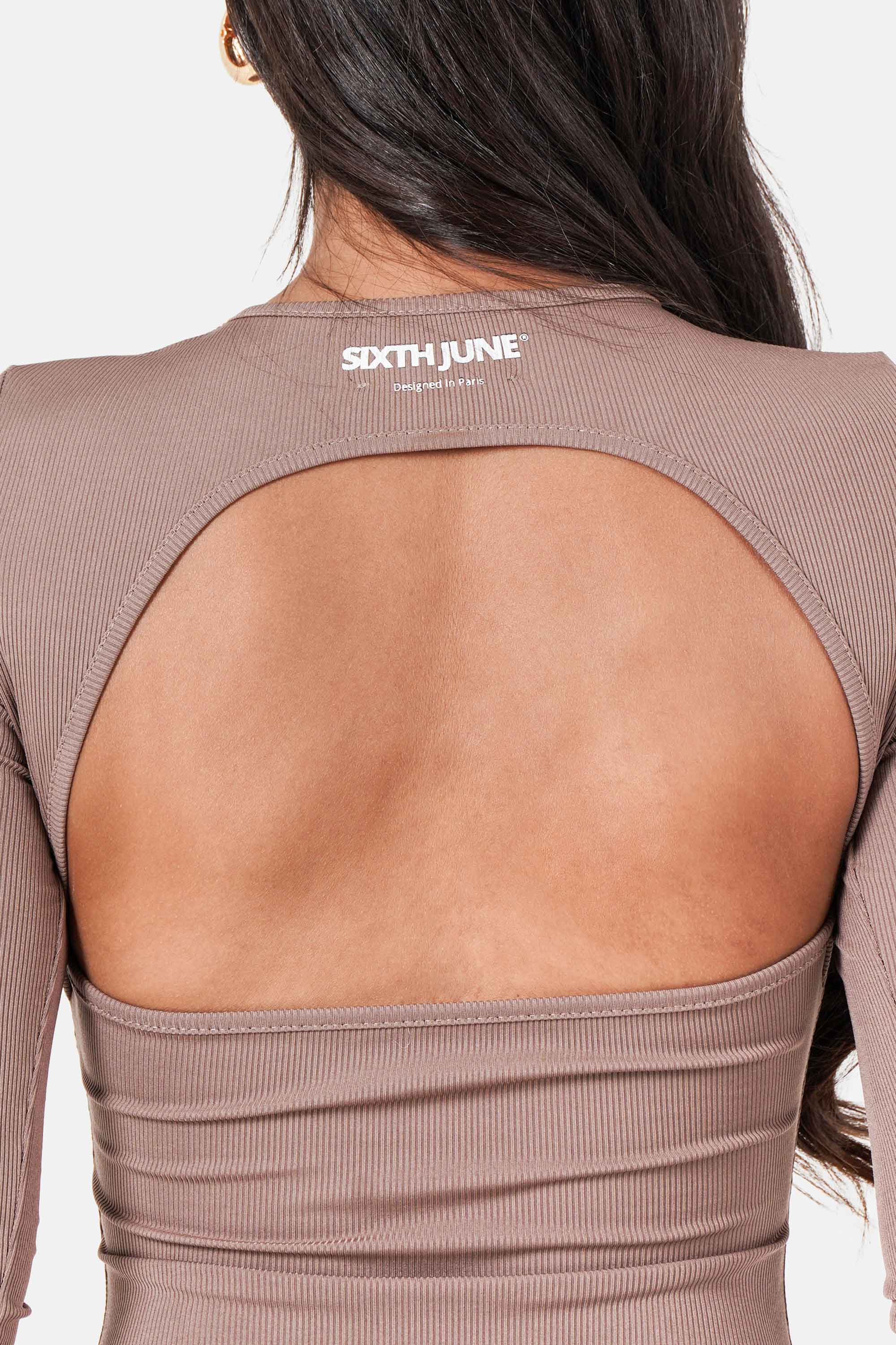 BACKLESS mini l/s dress