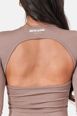 BACKLESS mini l/s dress