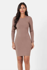 BACKLESS mini l/s dress