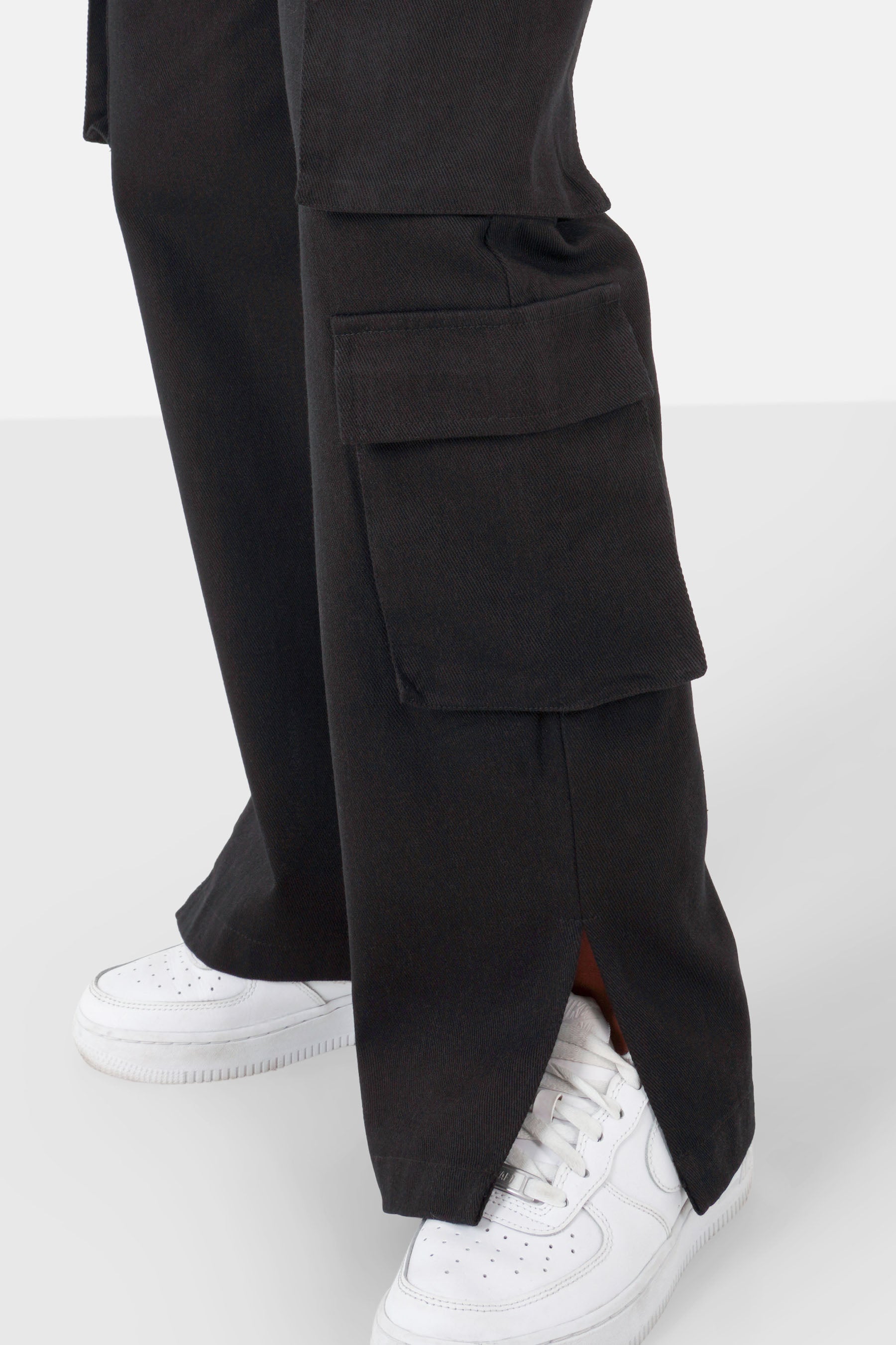 Pantalon poches cargo droit Noir