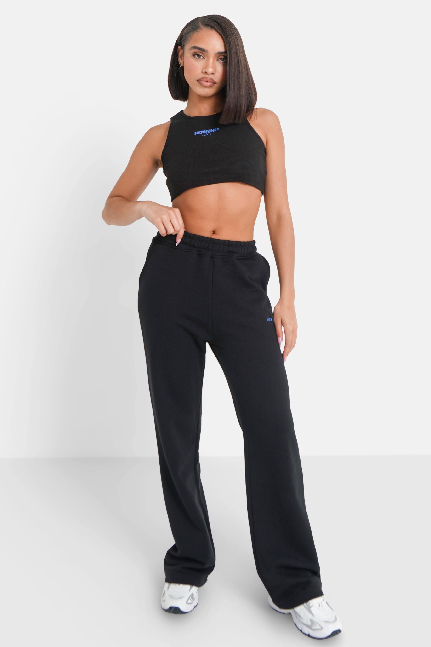 Top court logo brodé Noir