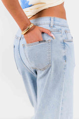 Lockere Low-Jeans Blau
