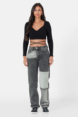 PATCHWORK denim pant