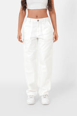 Carpenter pocket pants White