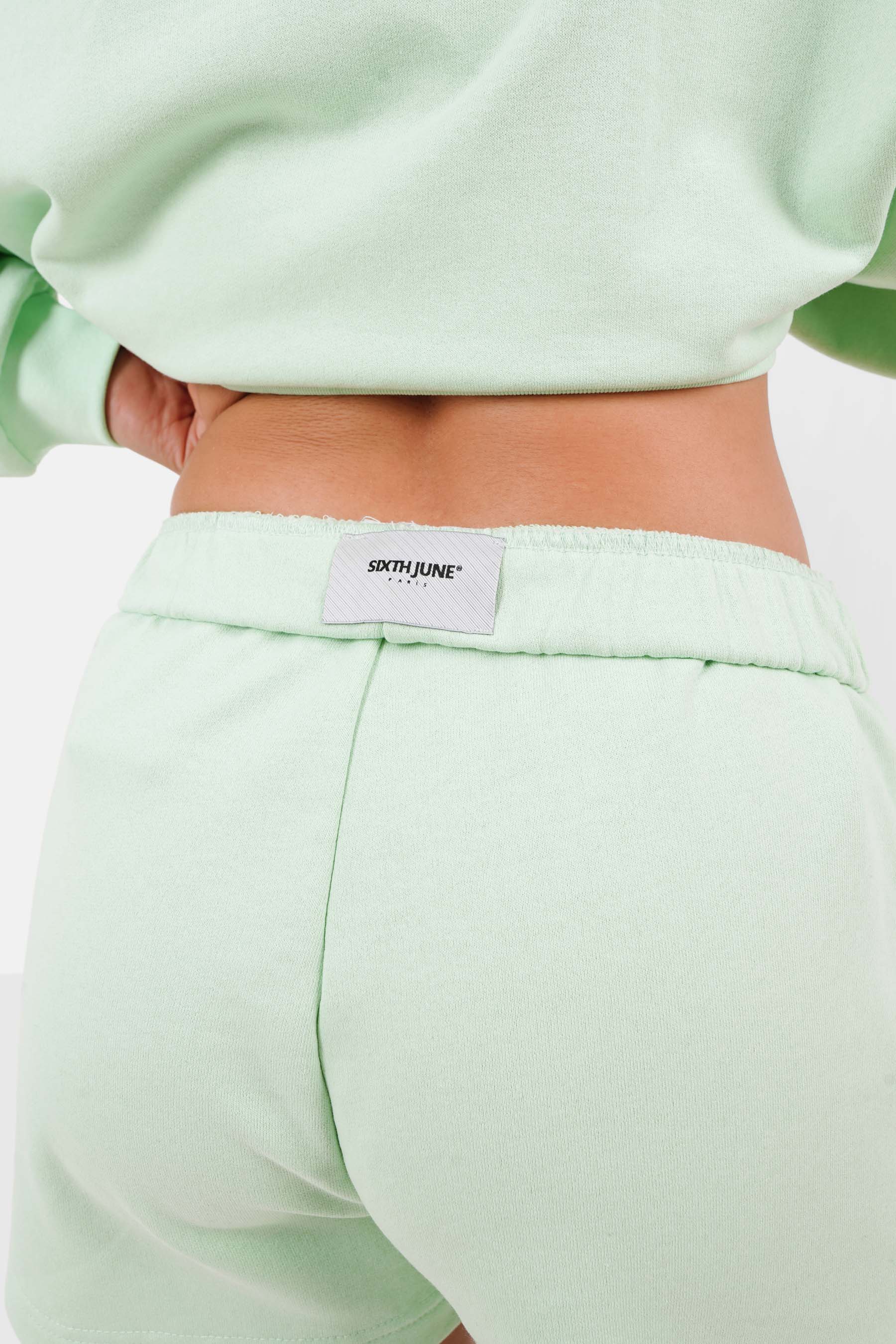 Embroidered logo shorts light Green