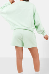 Shorts mit aufgesticktem Logo Hellgrün