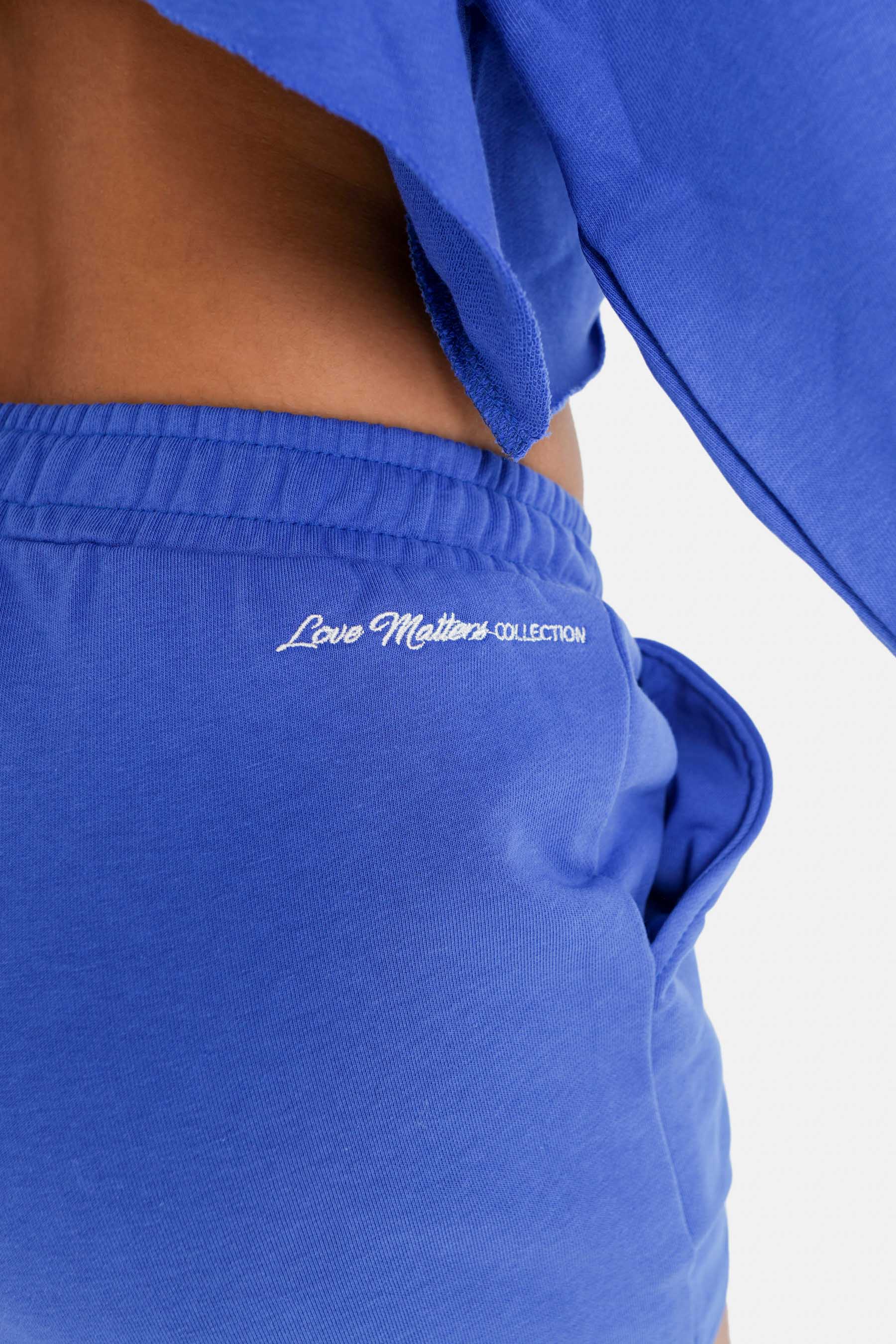 Embroidery shorts Blue