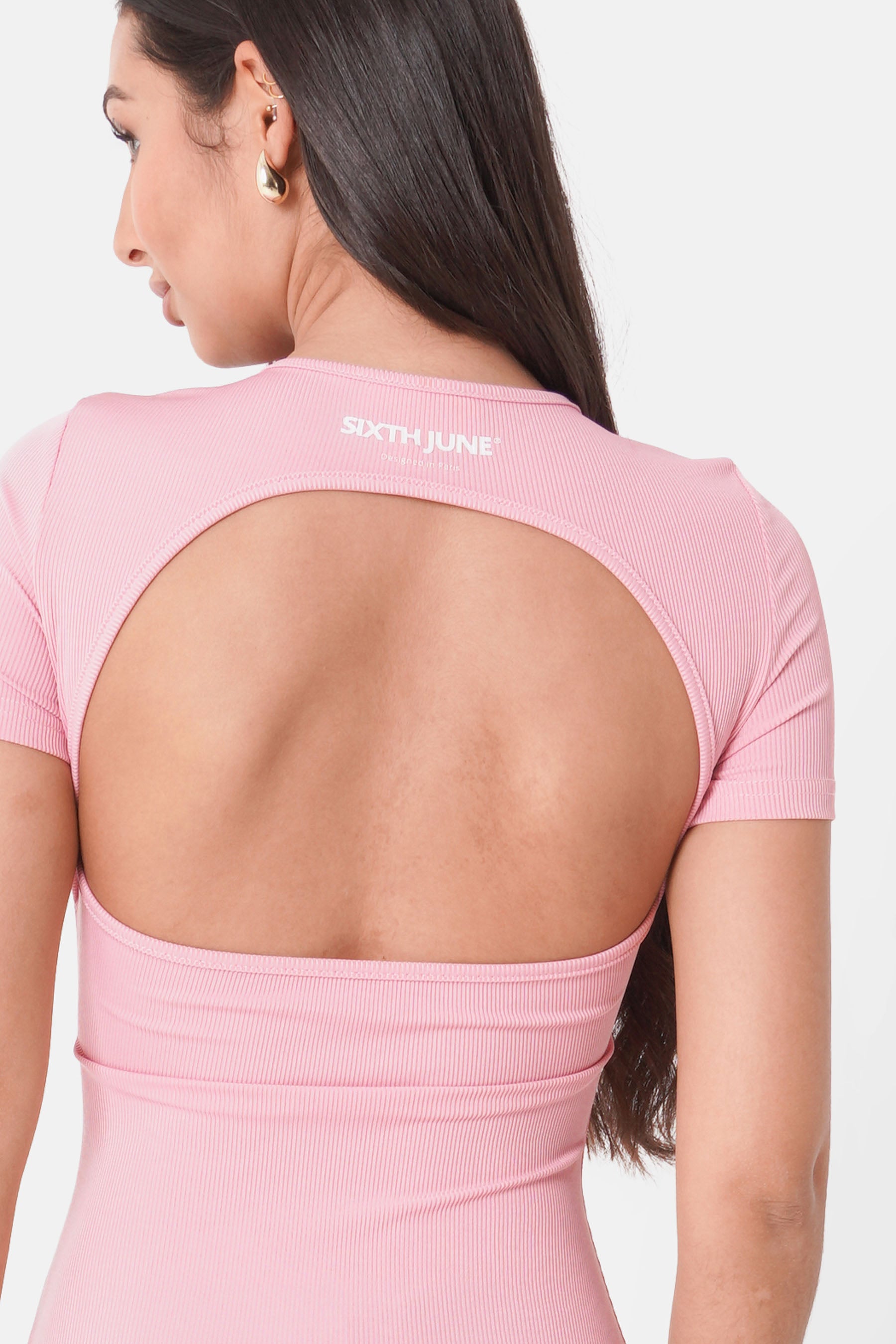BACKLESS mini s/s dress