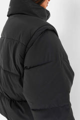 Removable sleeves jacket Black