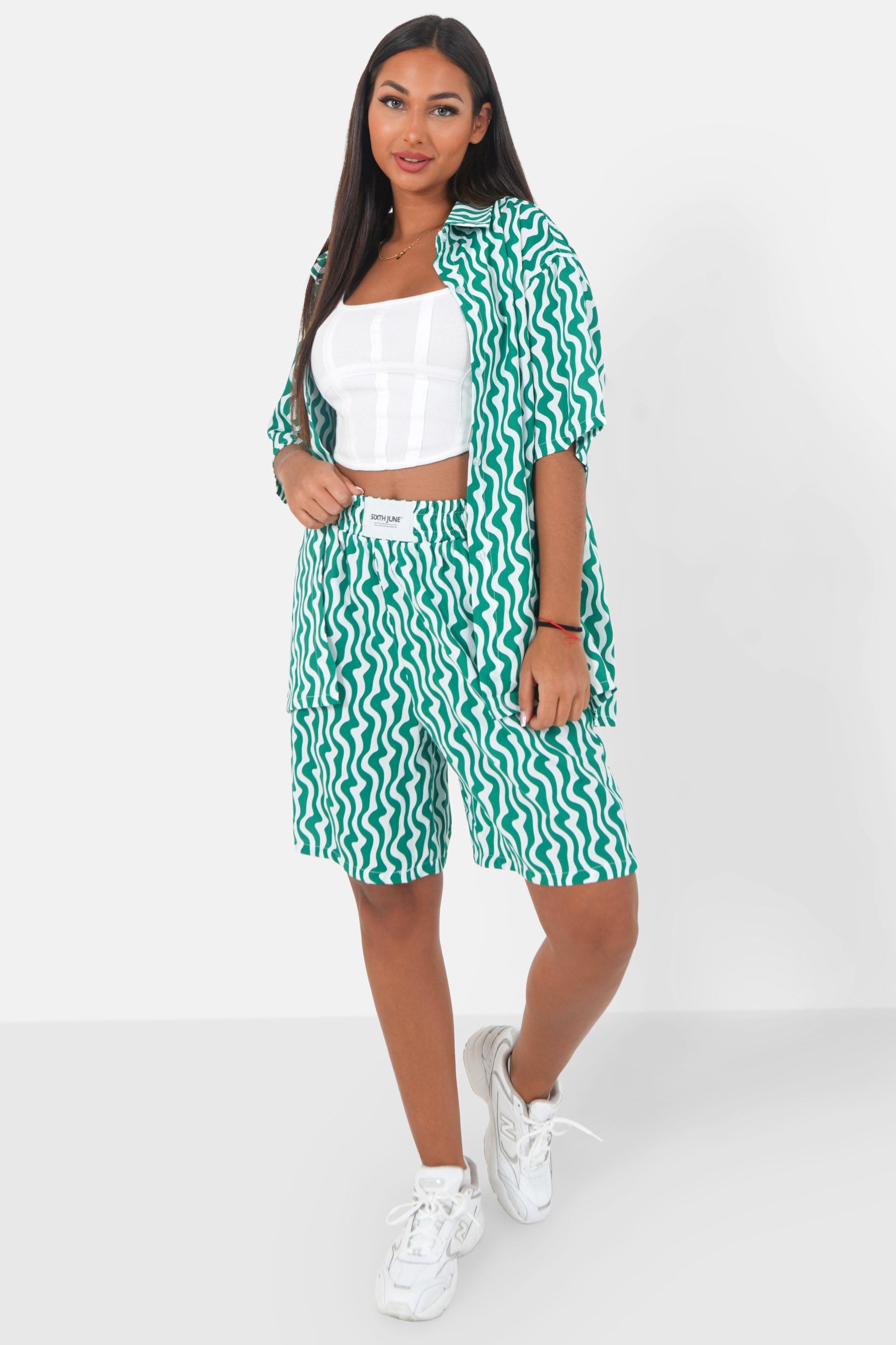 Chemise psychédélique Vert