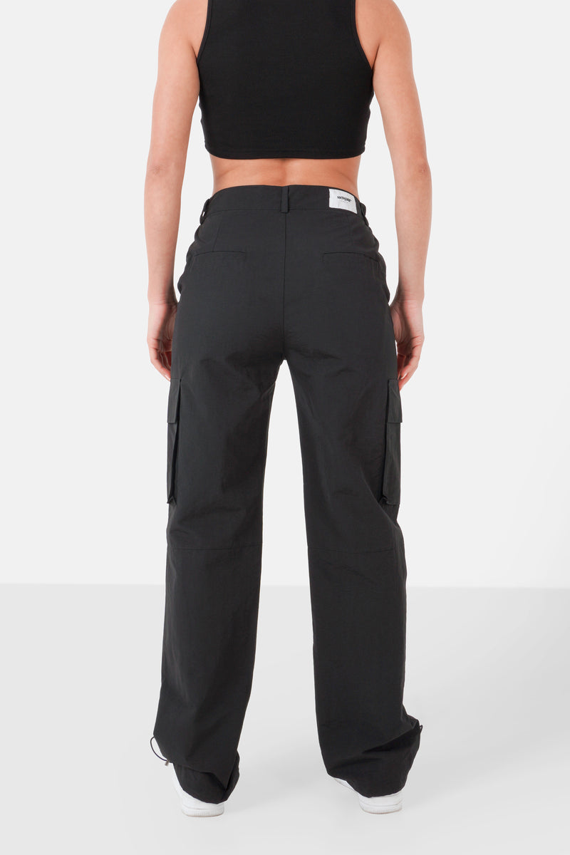 Pantalon poches cargo nylon Noir