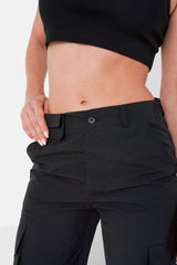 Pantalon poches cargo nylon Noir