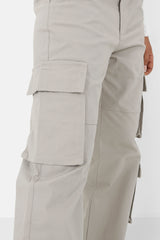 Reversible belt cargo pants light Grey