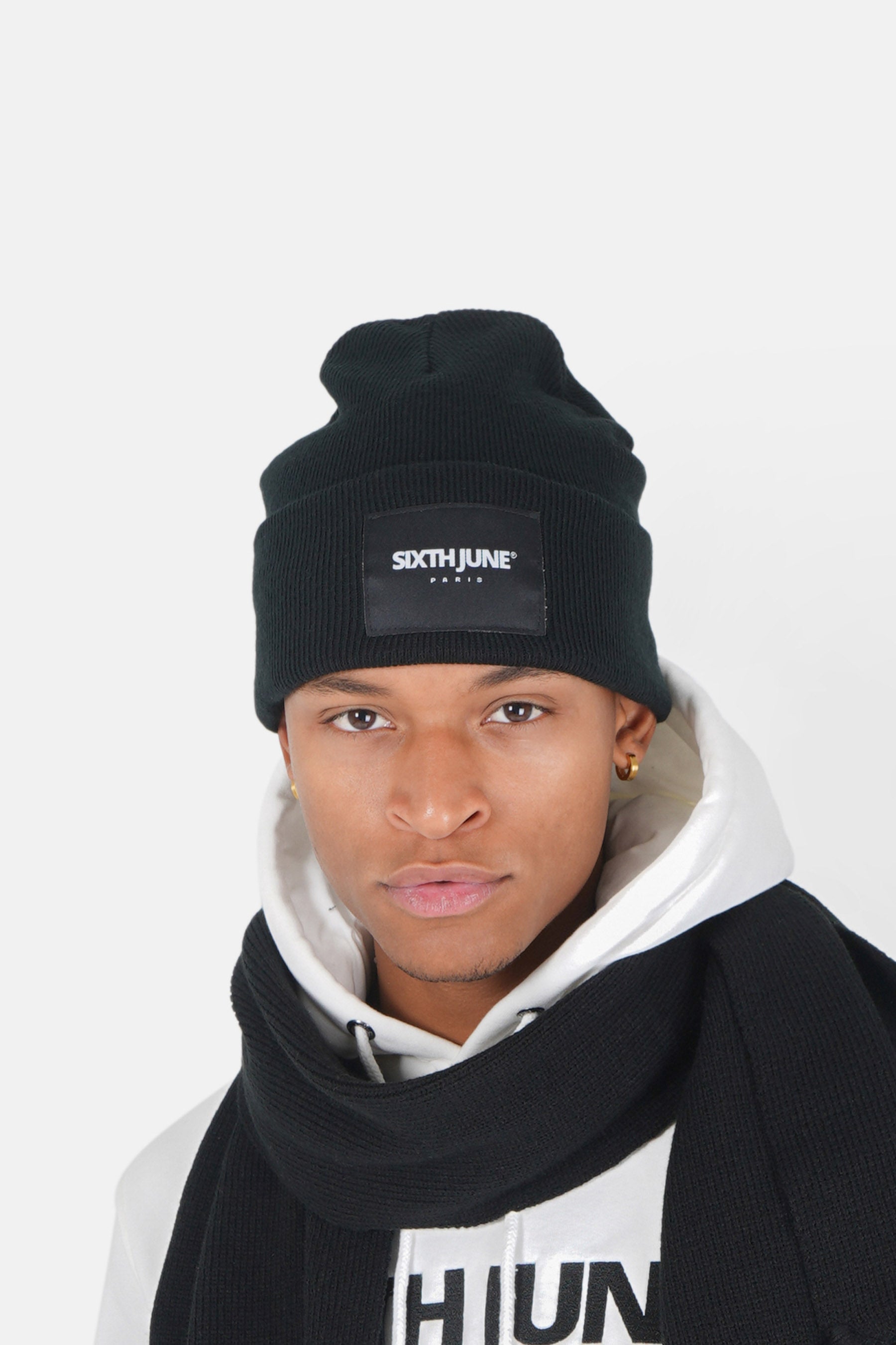 Bonnet logo patch Noir