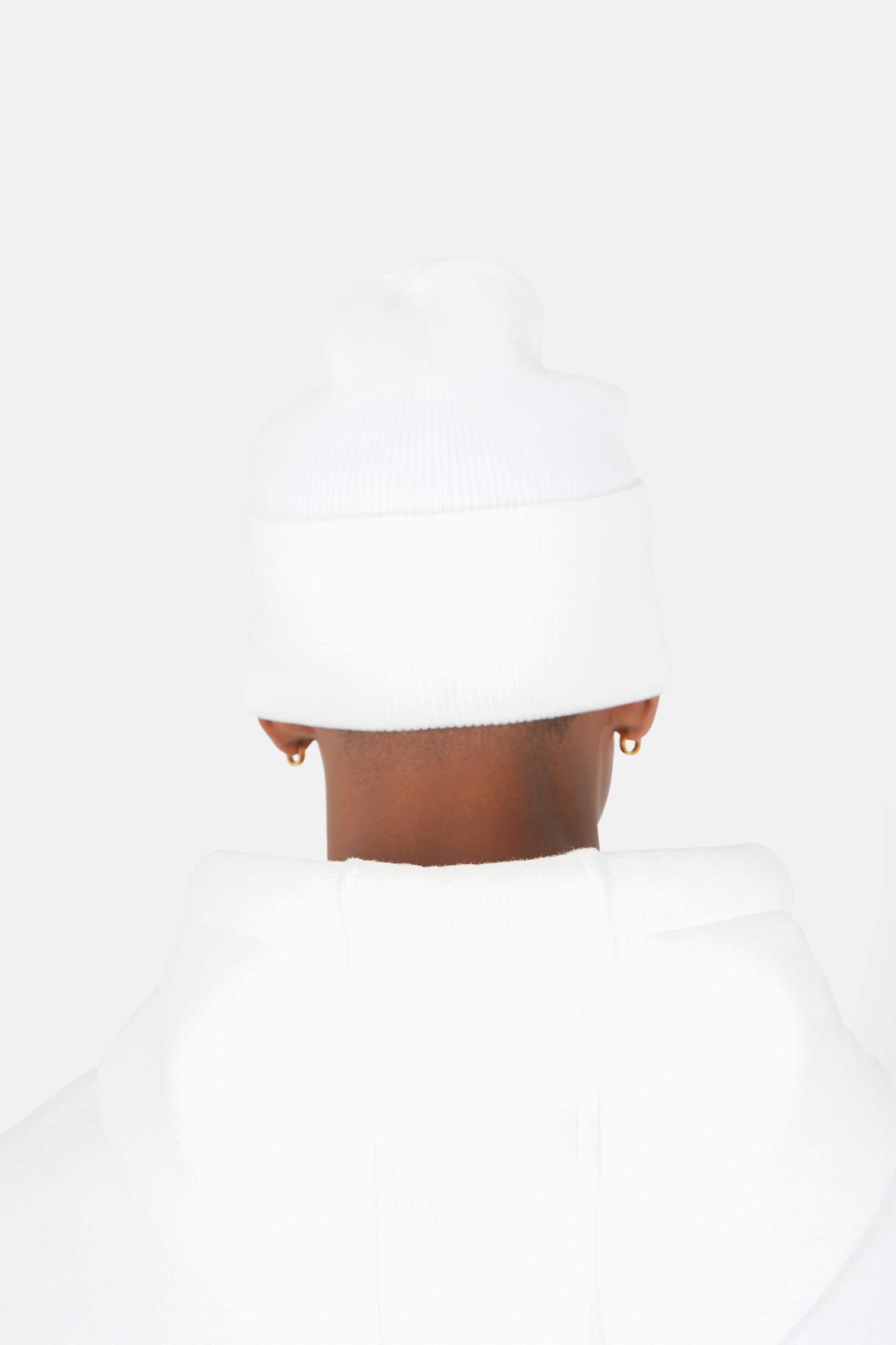 Mütze mit Logo-Patch Weiß