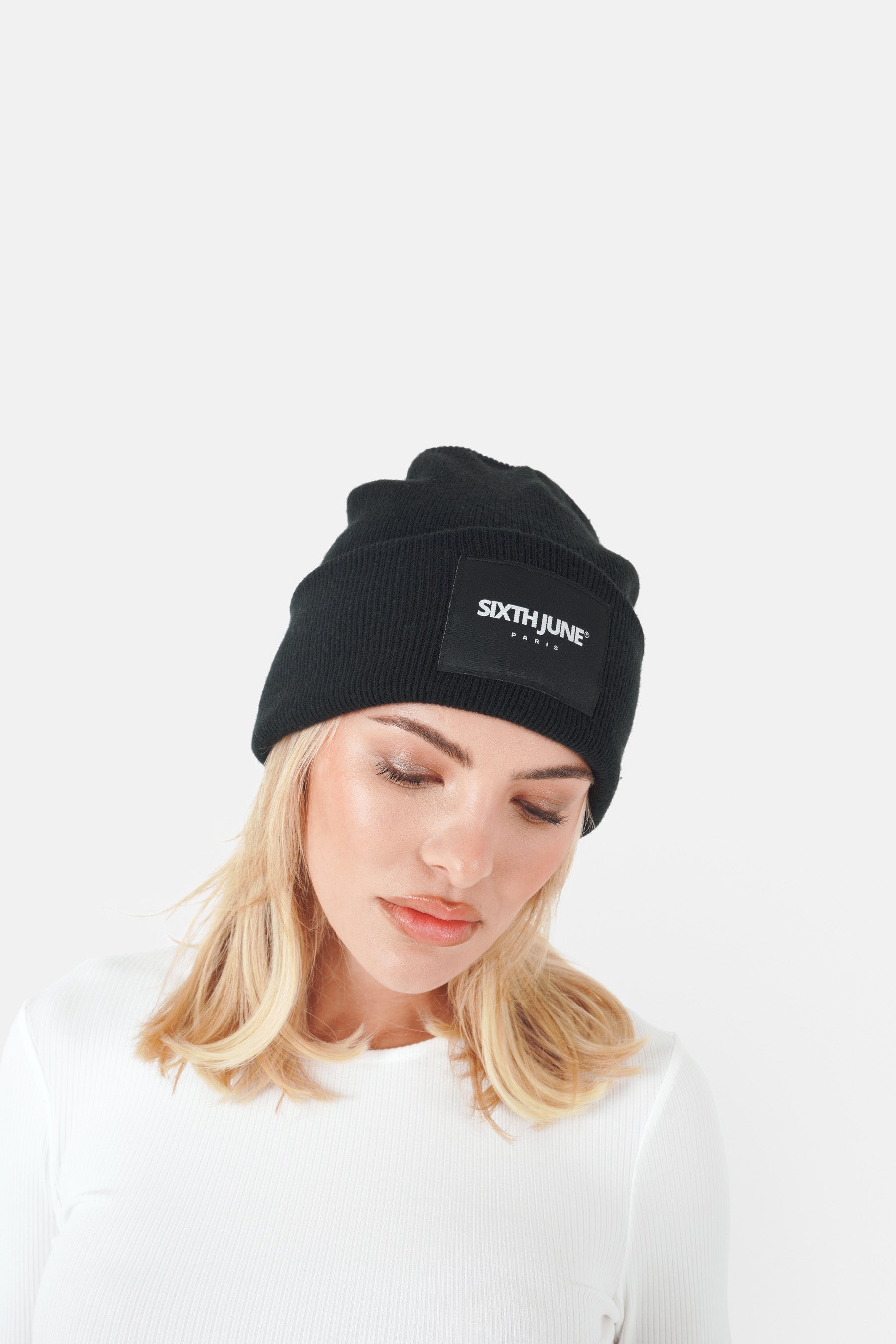 Bonnet logo patch Noir