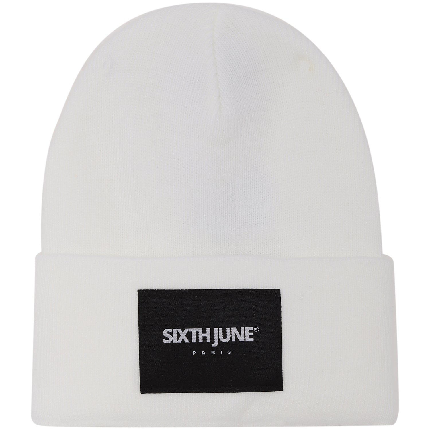 Mütze mit Logo-Patch Weiß