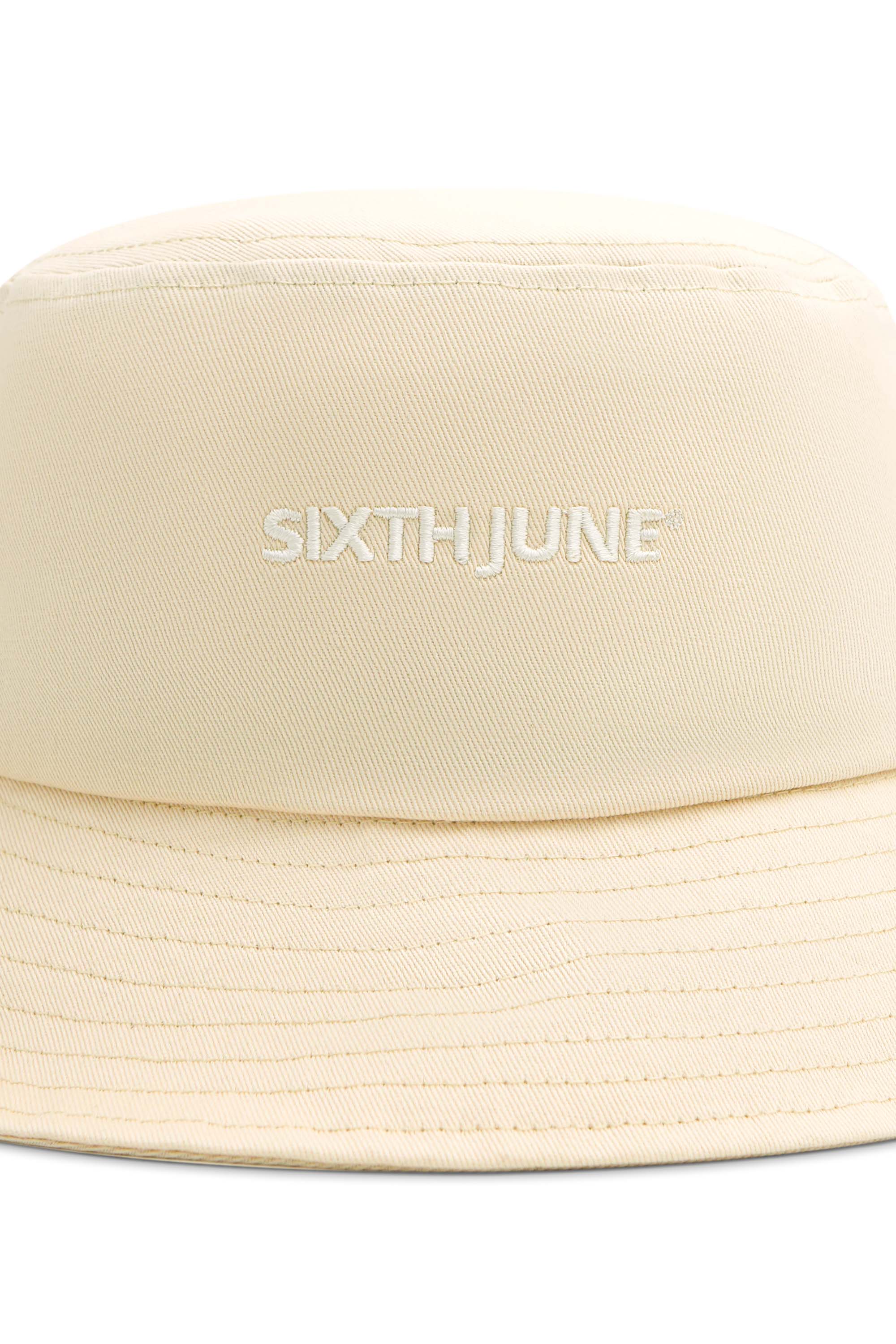 Bob logo brodé beige