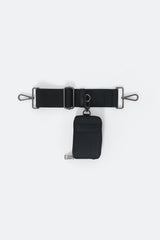 Minitasche für Daunenjacke mit abnehmbarem Gürtel Schwarz