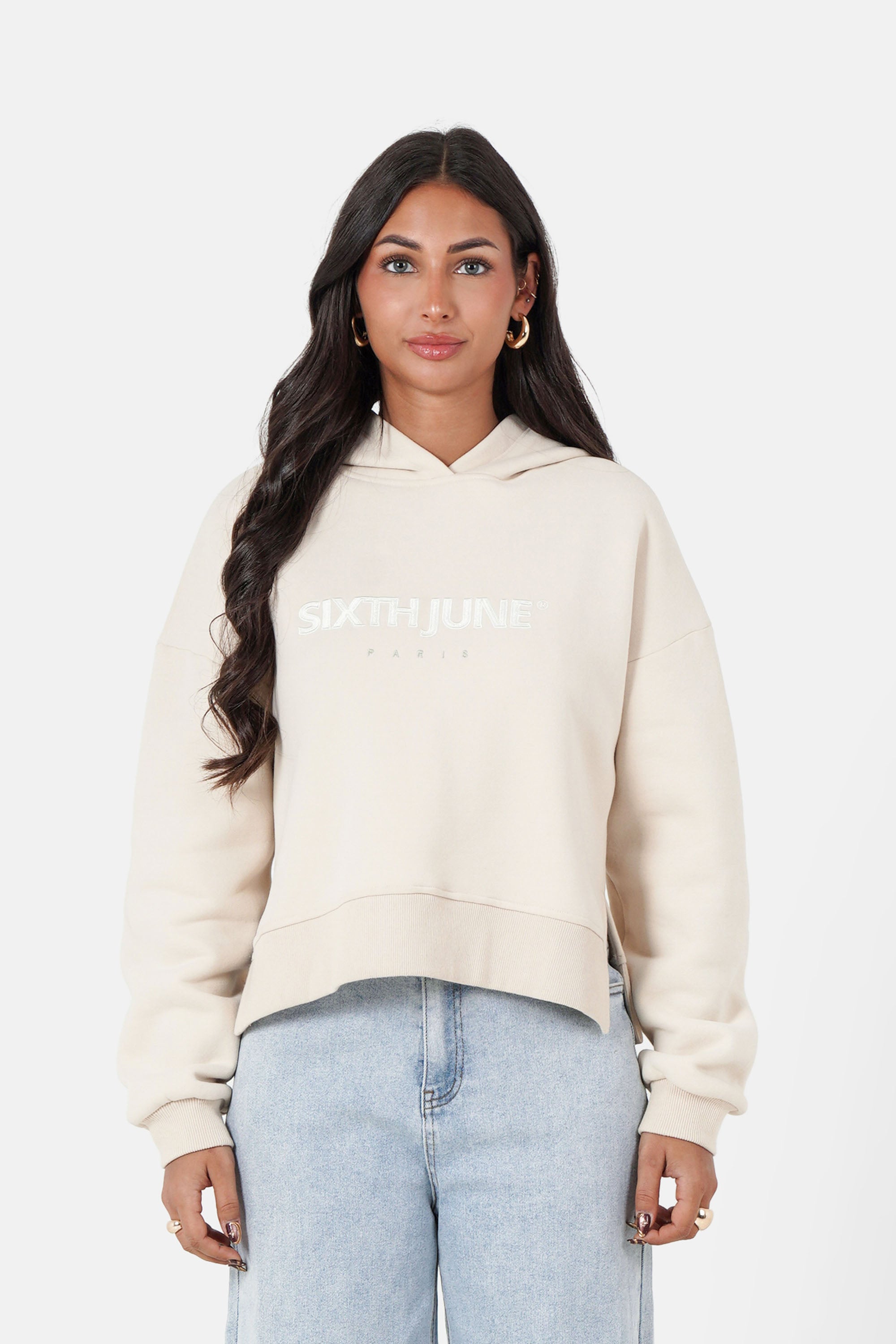 EMBROIDERY printed logo hoodie