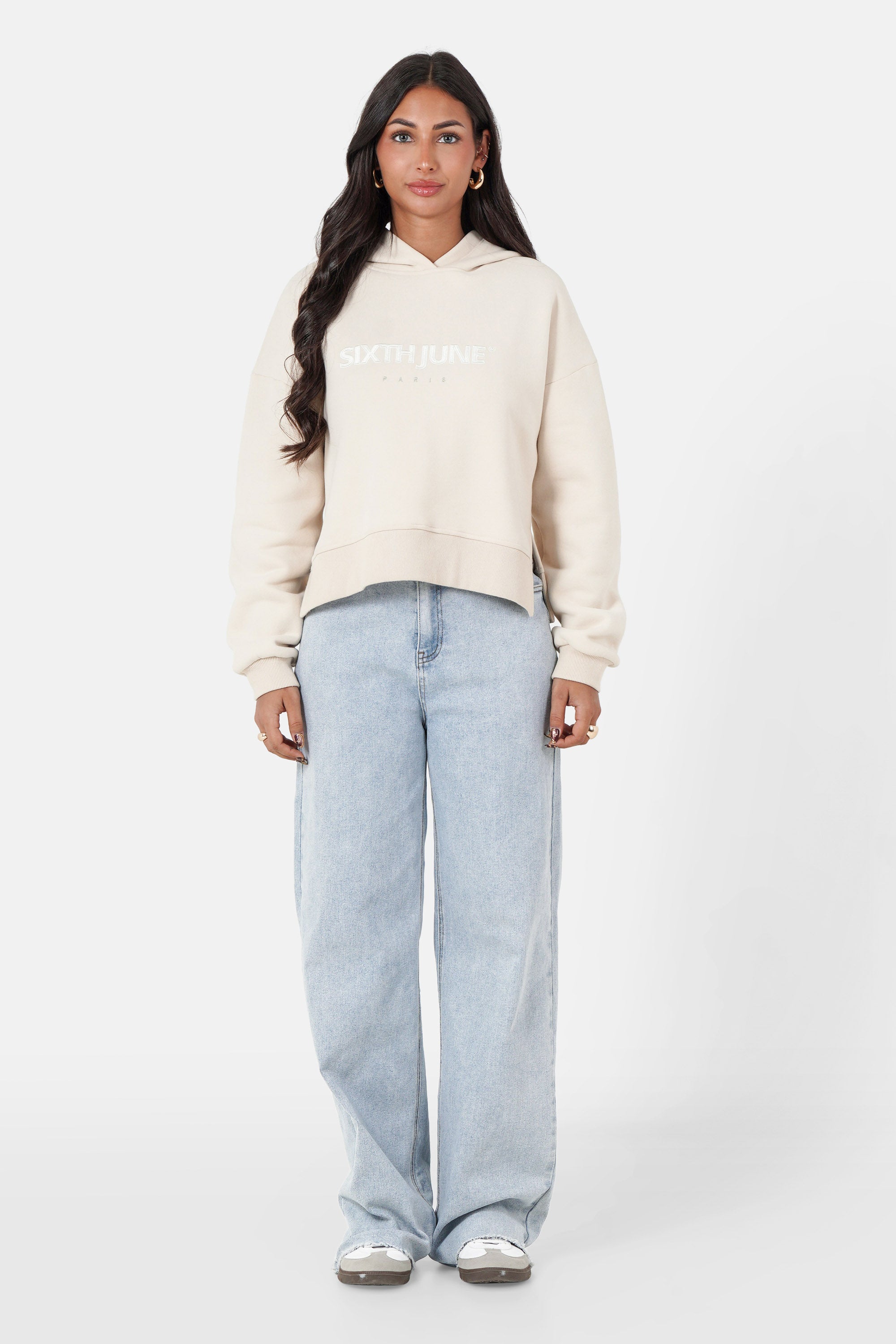 EMBROIDERY printed logo hoodie