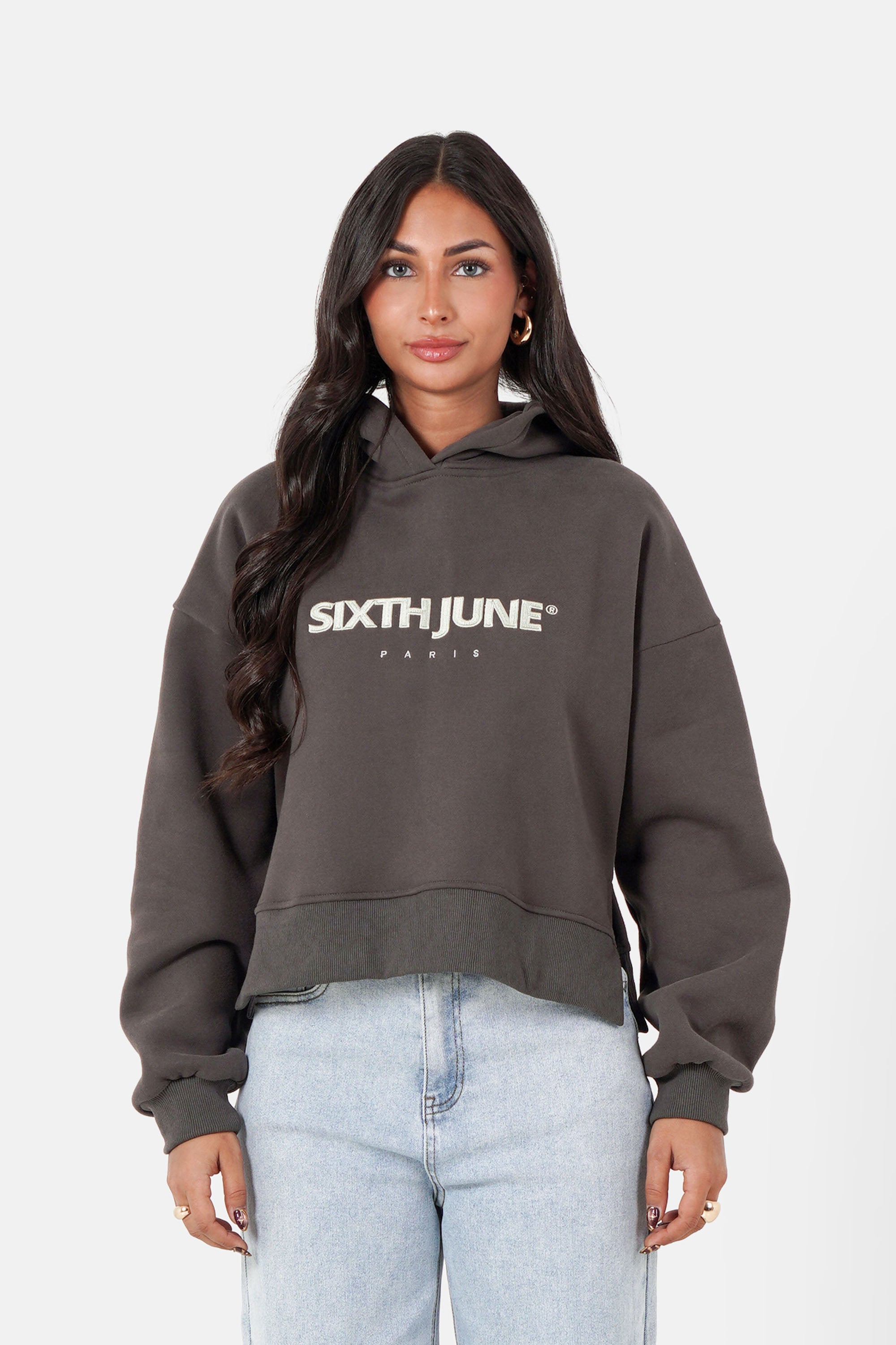 EMBROIDERY printed logo hoodie