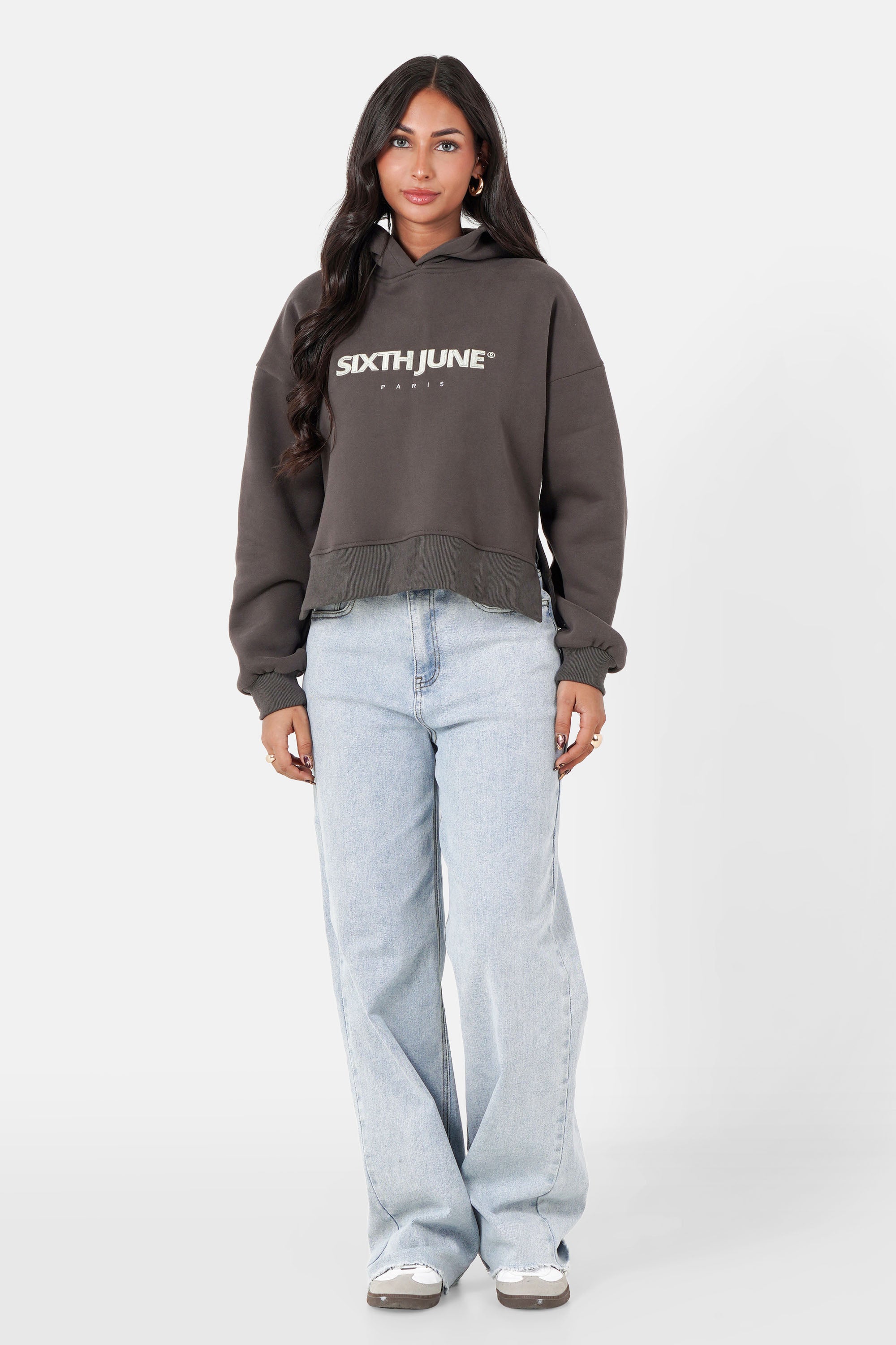 EMBROIDERY printed logo hoodie