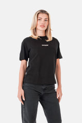 Schwarzes T-Shirt mit Azulejo-Muster
