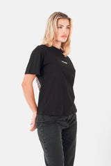 Schwarzes T-Shirt mit Azulejo-Muster