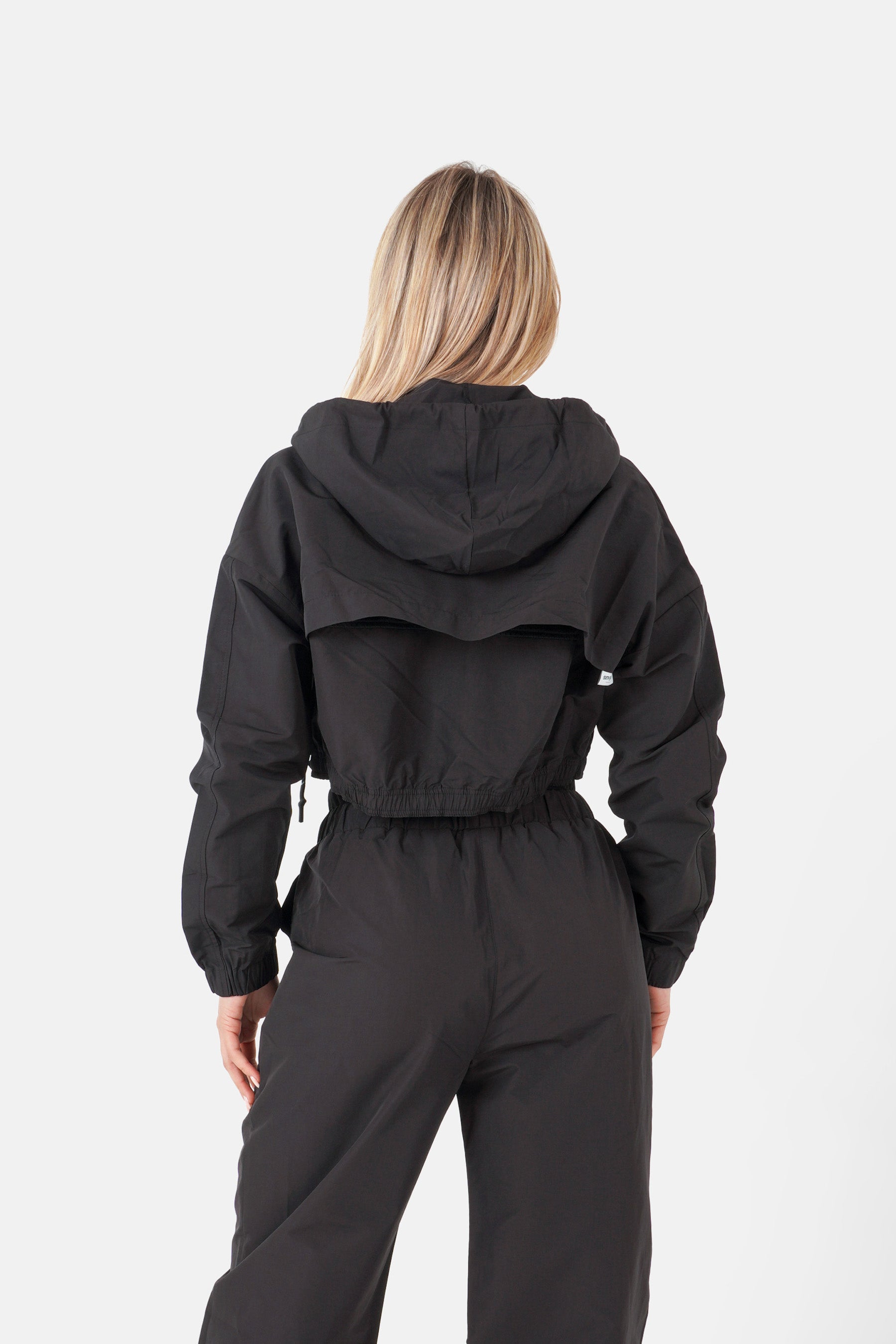 Veste nylon zip capuche Noir