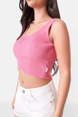 Ribbed shirt top Pink 