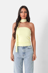 Scarf bandeau top Yellow