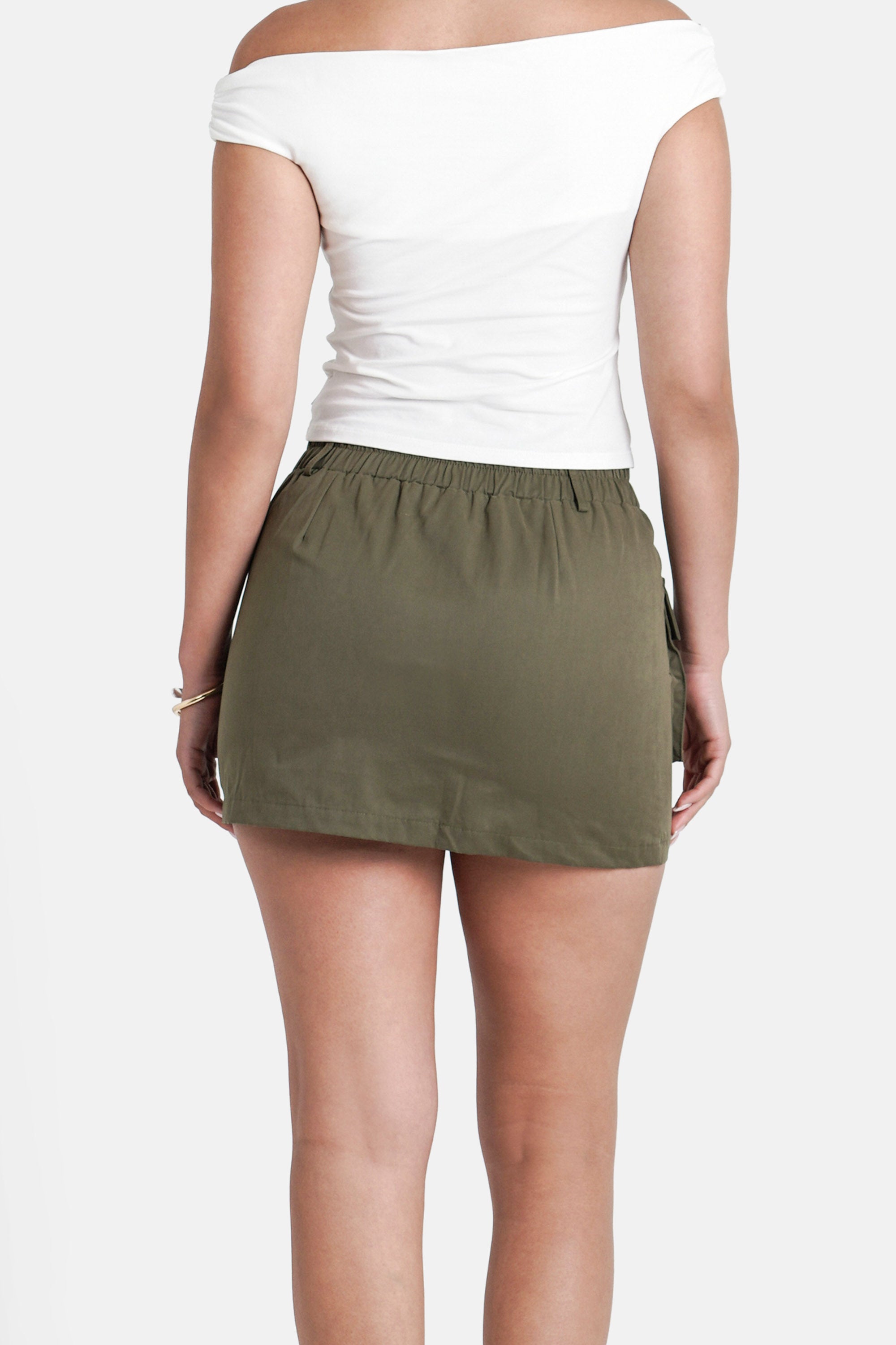UTILITY cotton mini skirt