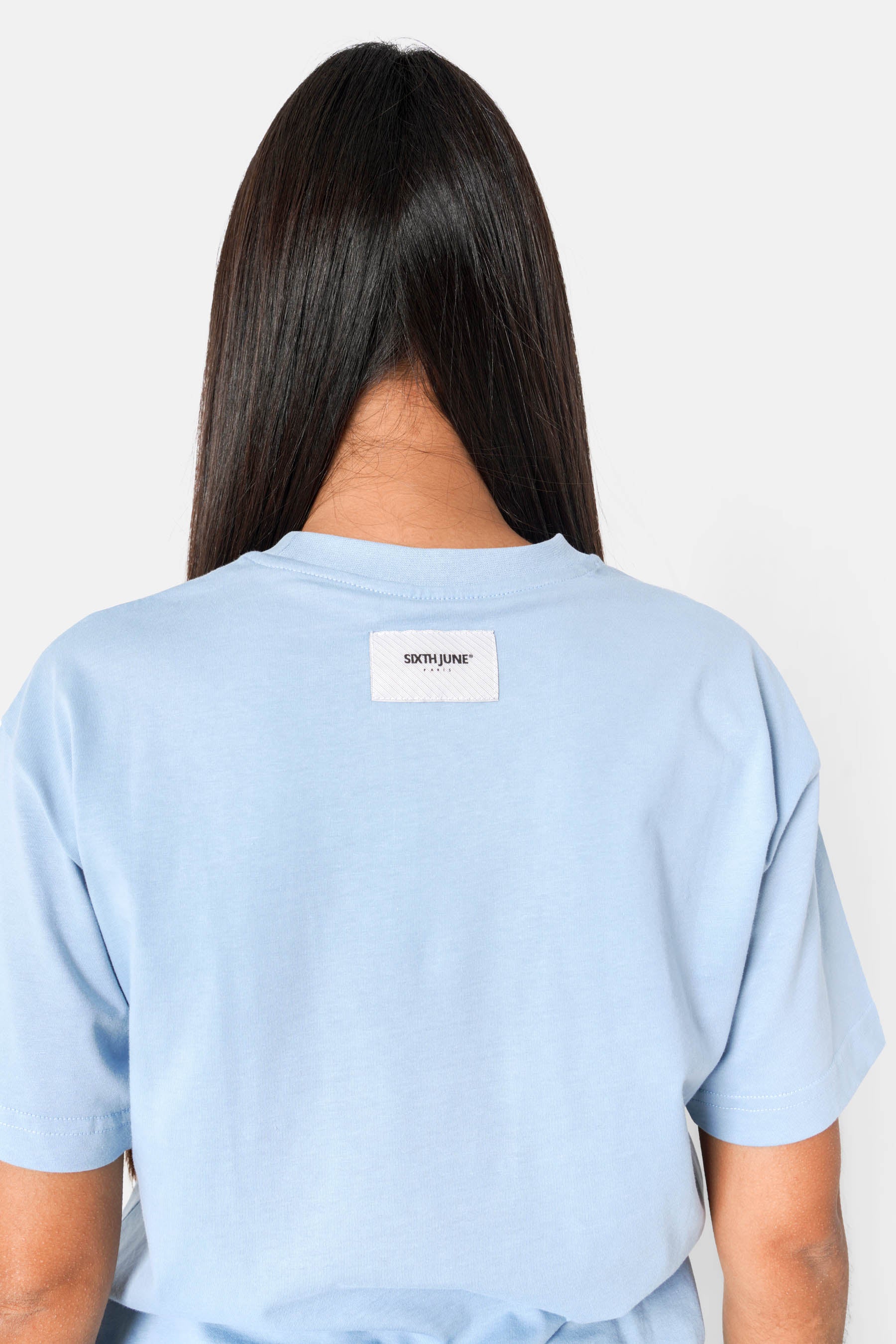 T-shirt floral Energy Bleu clair