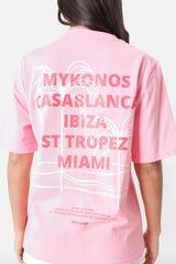 Beaches print t-shirt Pink 