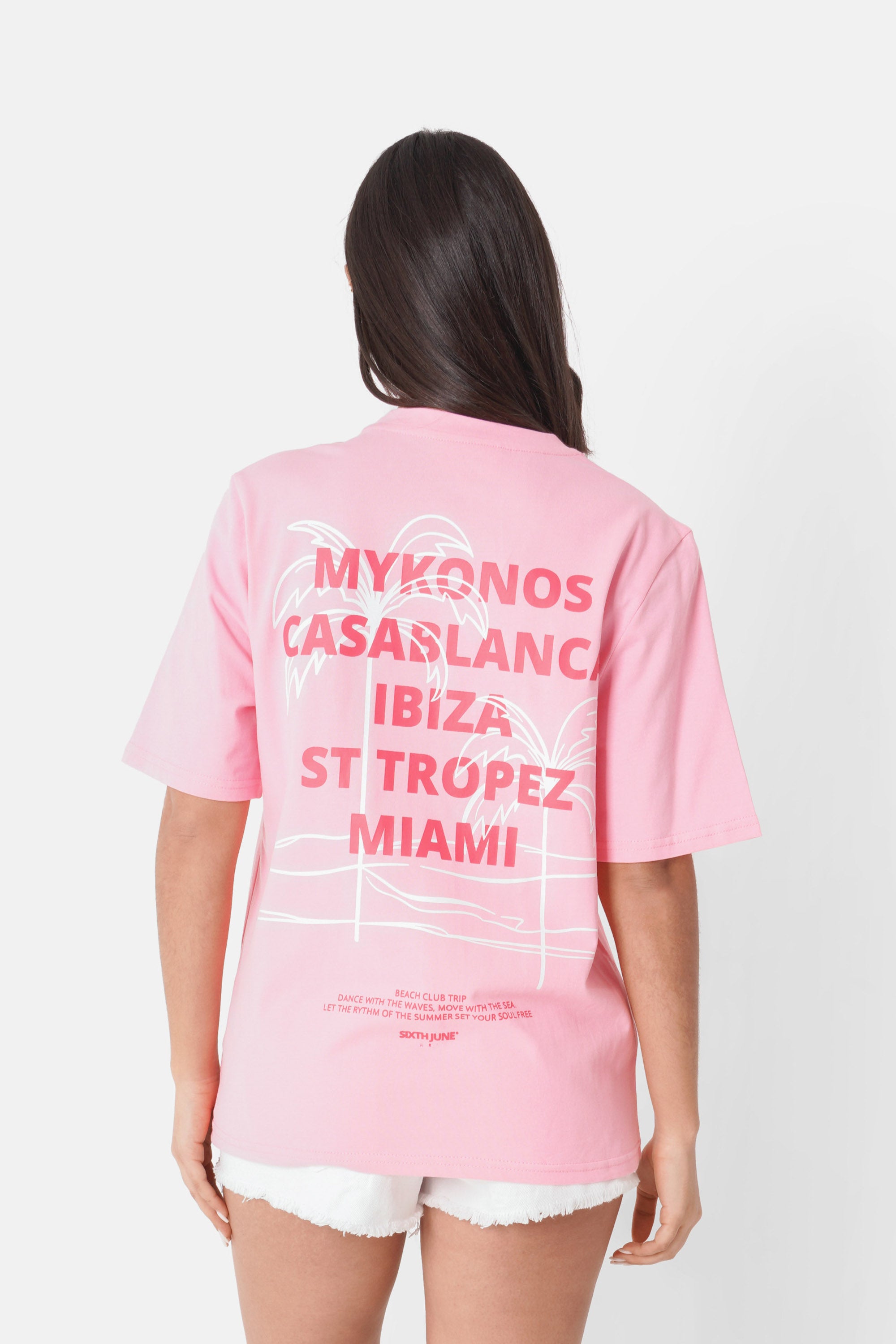 Beaches print t-shirt Pink 