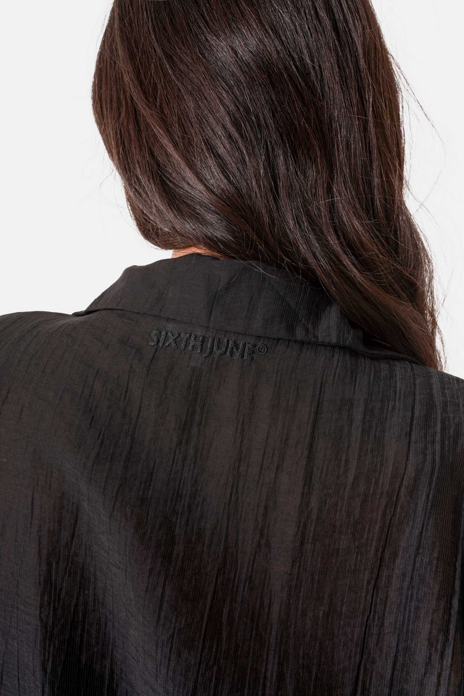 Chemise fluide logo broderie Noir