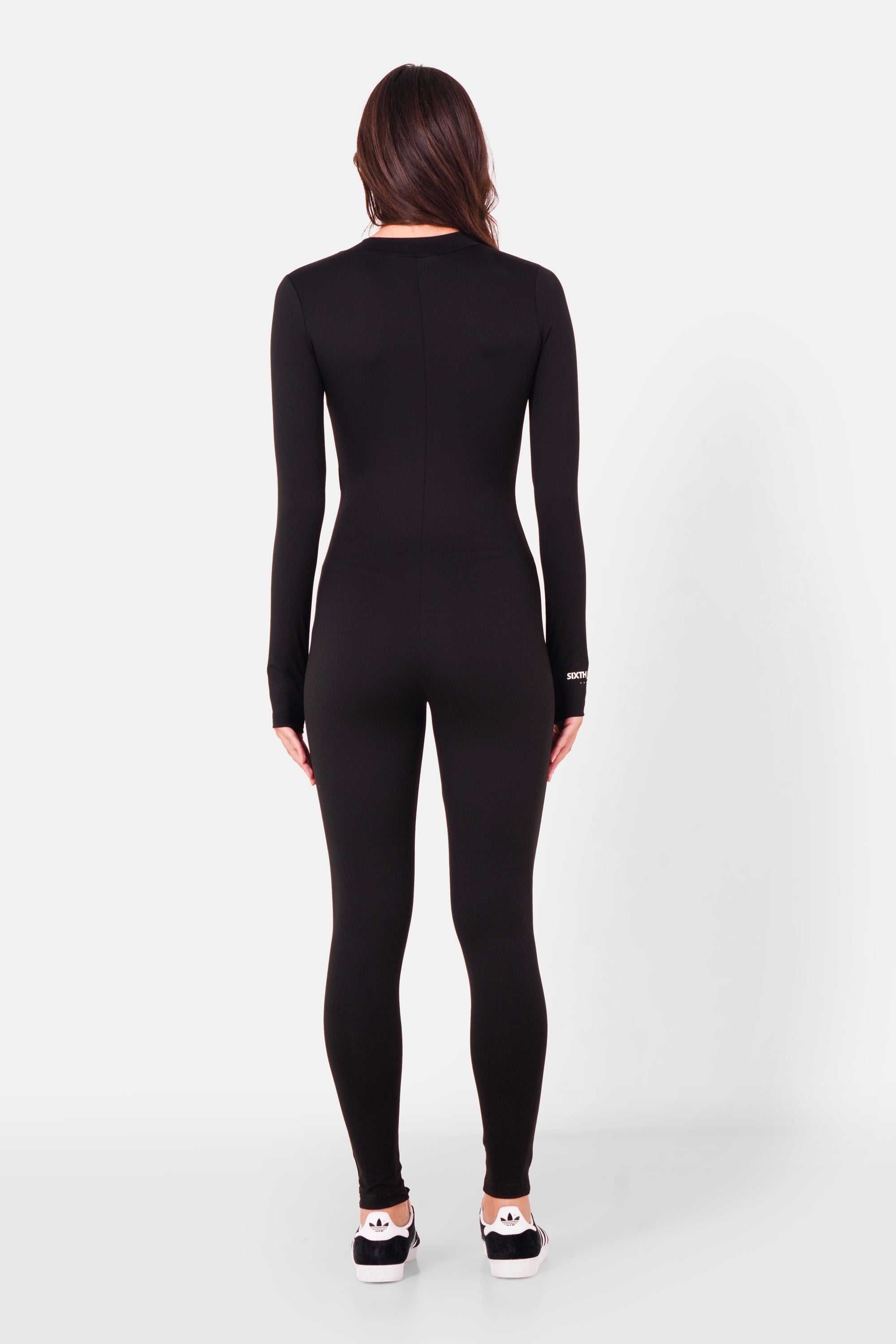 Stretch-Logo-Jumpsuit Schwarz