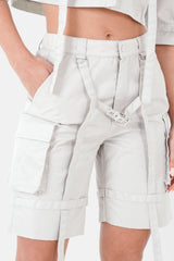 Shorts nylon atelier straps Grey