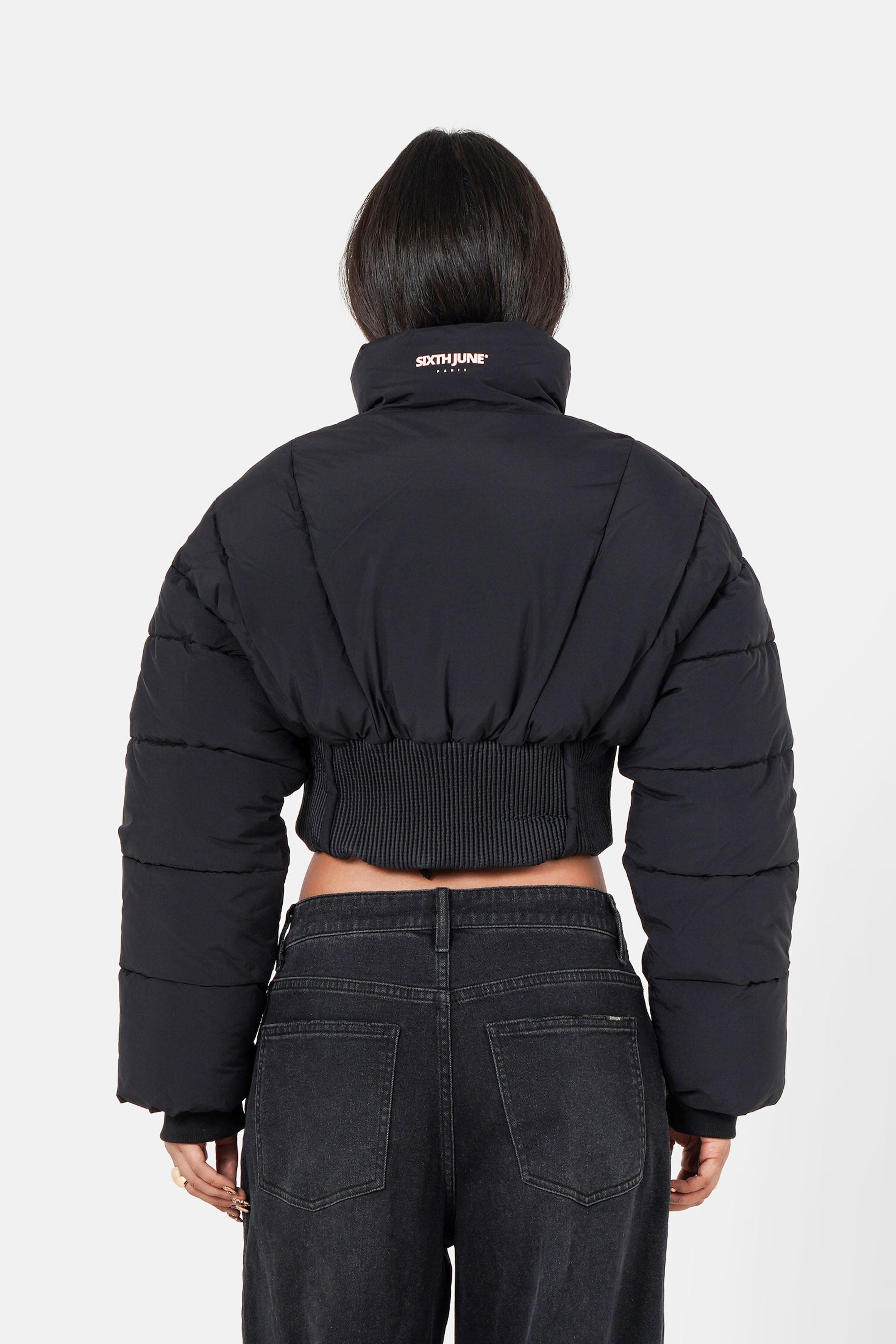 CORSET cropped puffer jacket