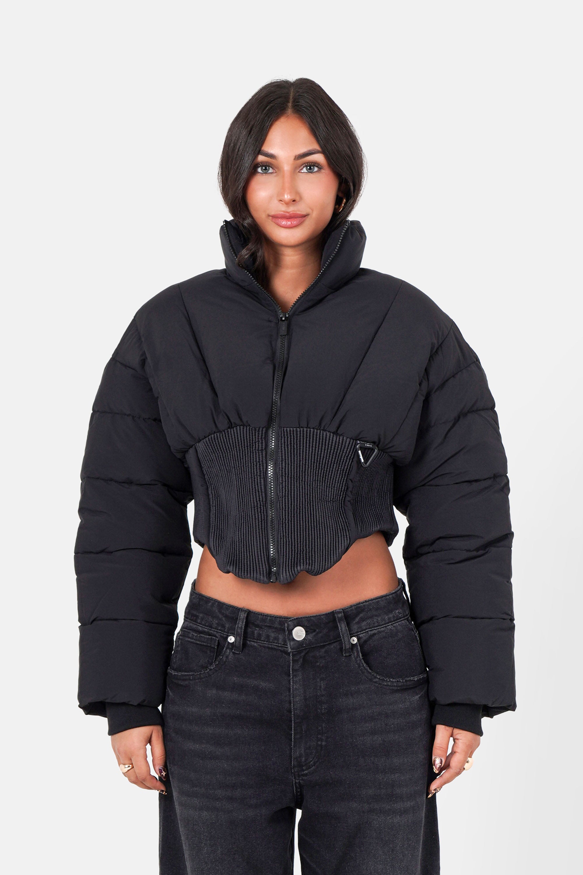 CORSET cropped puffer jacket - Main Image