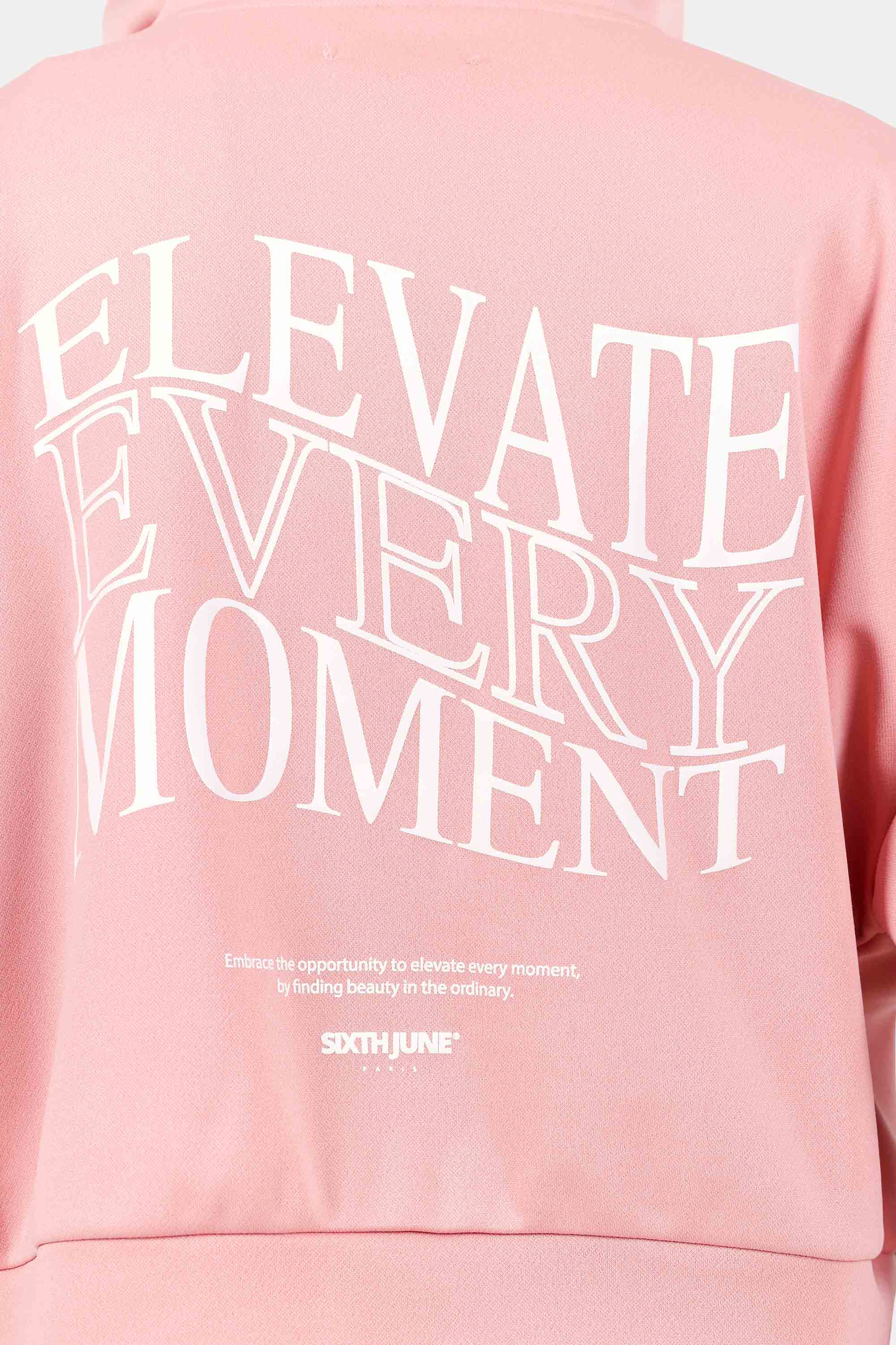 ELEVATE printed zipper hoodie