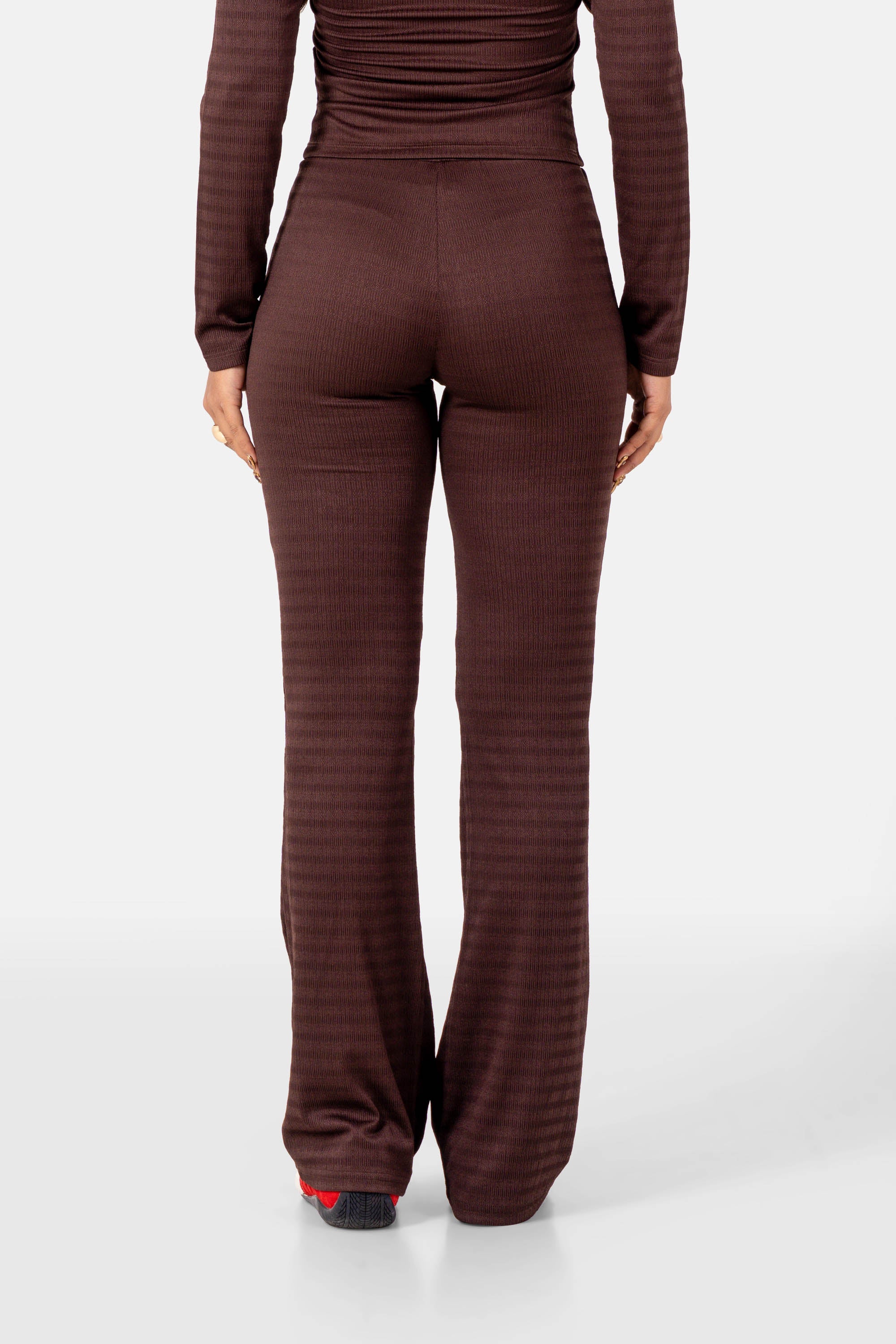 6 HEART textured pant