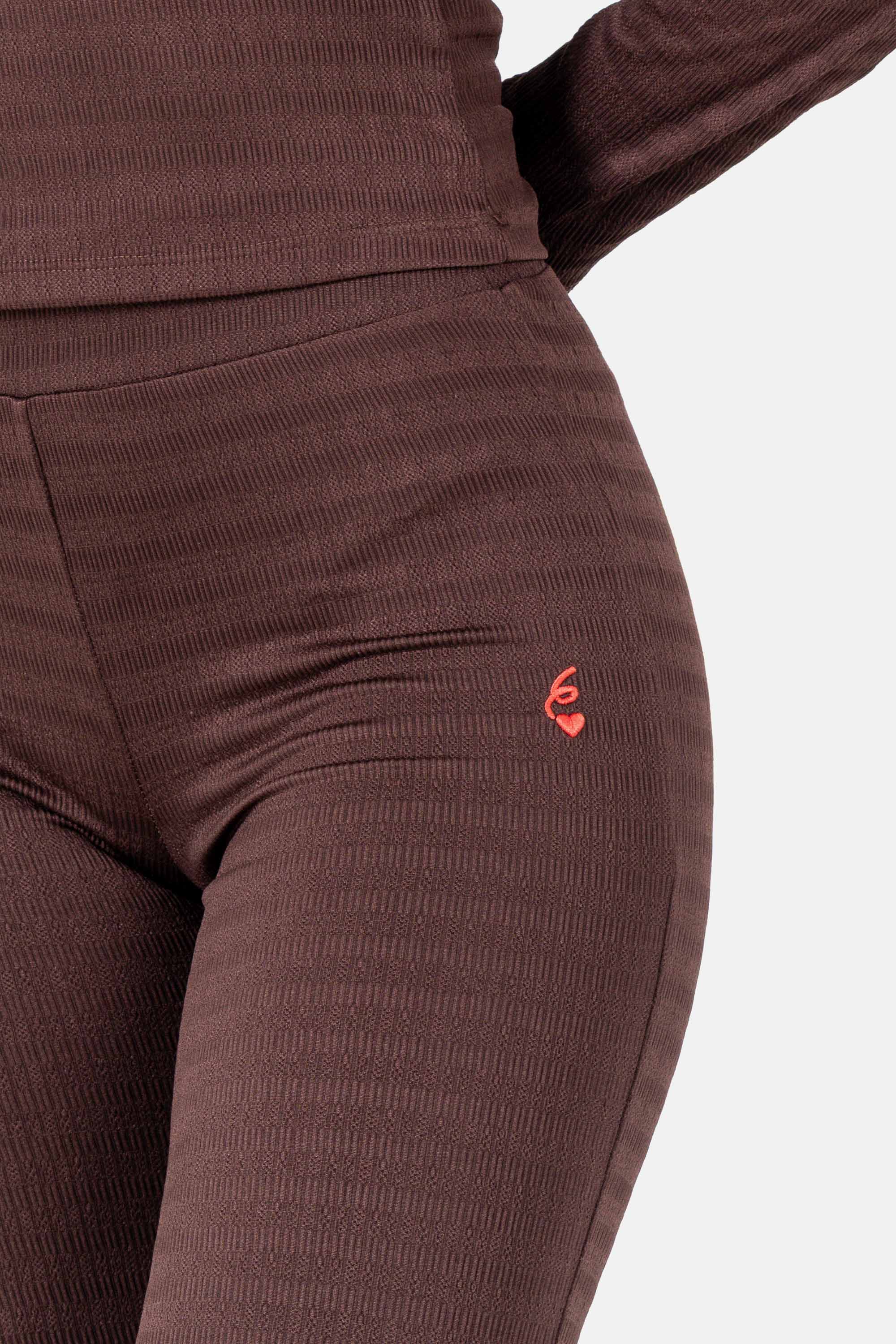 6 HEART textured pant