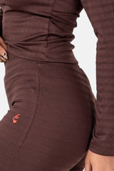 6 HEART textured pant